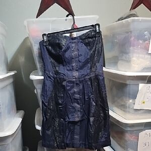 Staring At Stars Black and Blue Strapless Dress